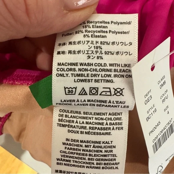 Jcrew Ruched Plunge Neckline One Piece Swimsuit Pink - Picture 8 of 8